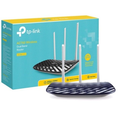 ROTEADOR 3 ANTENAS | TP LINK | WIRELESS | DUAL BAND | AC750 | ARCHER | C20